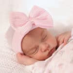 0-3 Months Hospital Newborn Baby Hats Cotton Beanie With Bow Soft Knit Tire Striped Infant Caps toddlers Bebe Photography Hats