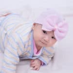 0-3 Months Hospital Newborn Baby Hats Cotton Beanie With Bow Soft Knit Tire Striped Infant Caps toddlers Bebe Photography Hats - Image 3