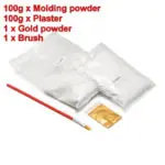 1 Set Silver Gold 3D Plaster Handprints Footprints Baby Hand & Foot Casting Mini Kit Keepsake Gifts - Image 2