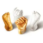 1 Set Silver Gold 3D Plaster Handprints Footprints Baby Hand & Foot Casting Mini Kit Keepsake Gifts
