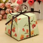 10 Pcs Floral Paper Candy Boxes Chocolate Box For Guest Wedding Favor Baby Shower Gift With Ribborns 4 Styles - Image 3