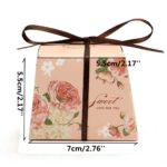 10 Pcs Floral Paper Candy Boxes Chocolate Box For Guest Wedding Favor Baby Shower Gift With Ribborns 4 Styles - Image 6