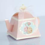 100/50 PCS Royal Teapot Wedding Gift Candy Box Baby Shower Favors Gift Paper Boxes Kids Birthday Party Supplies Pink Blue Red