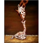 Oil Painting on Canvas Giraffe Mother And Baby Wall Art 100% Handpainted Oil Paintings Wall Picture Animal
