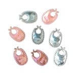 1000PCS bib style acrylic rhinestone applique baby shower decoration baby scrapbook embellishment diy craft accessory - Image 2