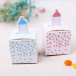 100pcs/lot Nursing Bottle Pattern pink blue Birthday boy baby shower Candy Box Gift Packaging Chocolate Boxes Baby Shower Favor - Image 2