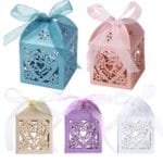 10Pcs/set Cut Out Love Heart Candy Box Party Wedding Hollow Carriage Baby Shower Favors Gifts Candy Boxes - Image 2