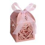 10Pcs/set Cut Out Love Heart Candy Box Party Wedding Hollow Carriage Baby Shower Favors Gifts Candy Boxes