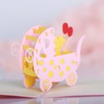 10pcs 3D Creative Baby stroller Handmade Kirigami Origami Wedding Party Baby Shower Invitation Cards Greeding Birthday Postcard - Image 2