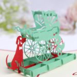 10pcs 3D Creative Dog+Baby Stroller Handmade Kirigami Origami Wedding Party Baby Shower Invitation Cards Greeding Postcard - Image 4