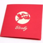 10pcs 3D Creative Dog+Baby Stroller Handmade Kirigami Origami Wedding Party Baby Shower Invitation Cards Greeding Postcard - Image 5