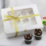 12 Holes Muffin Cupcake White Paper Box Pastry Chocolate Candy Packaging Box Wedding Christmas Birthday Party Baby Shower Favor