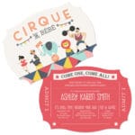 12PCS Circus / Carnival Invitations Vintage Circus Invites Circus Baby Shower Party Invite Personalized Party supplies