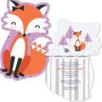 12PCS Mr/Miss Foxy Fox Party Invitations Personalized Party Decorations for Baby Showers - Foxy Fox Invitation - Image 4
