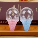 12pcs Ice Cream Can Open Plastic Chocolate Box Pink Blue Transparent Candy Box Wedding Baby Shower Favors Christmas Gift Box