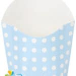 12pcs/lot Polka Dot Baby Blue French Fry Boxes for BBQ Kid's Birthday Party Baby Shower Favors