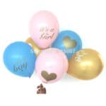 12pcs/lot baby shower balloons its a boy it's a girl oh baby printed ballons babyshower decorations party supply