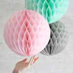 15pcs Decorative Tissue Paper Honeycomb Balls Flower Pastel Birthday Baby Shower Wedding Holiday Party Decoration Size 6" 8" 10"