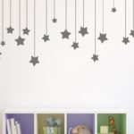 17pcs Hanging Stars Wall Stickers For Kids Room White Star Baby Nursery Wall Decals DIY Vinyl Wall Art Home Decor Mural D858 - Image 4