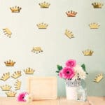 18Pcs/set 4*7cm Cartoon Princess Crown Removable Mirror Wall Stickers Baby Kids Bedroom Home Decor Wall Art Decal Wallpaper 9Z