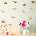 18Pcs/set 4*7cm Cartoon Princess Crown Removable Mirror Wall Stickers Baby Kids Bedroom Home Decor Wall Art Decal Wallpaper 9Z
