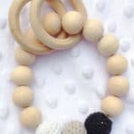 1Pc Teething Baby Natural Round Wood Bracelet Baby Newborn Mom Kids Wooden Teether Toy Newborn Baby Products - Image 2