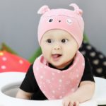 2 pcs / set  Hot Sale Newborn Hats bibs Baby Boy Girls Cap  toddler Infant Lovely Rabbit Beanie baberos - Image 3
