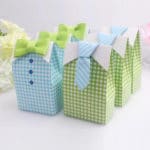 20 pcs My Little Man Blue Green Bow Tie Birthday Boy Baby Shower Favor Candy Treat Bag Wedding Favors Candy Box gift Bags