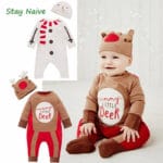 2016 Christmas Baby rompers Costume kids newborn clothes long sleeveIn the spring and autumnchildren infant clothing