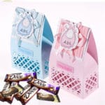 2016 New Arrival Lovely New Baby Birthday Candy Box Baby Shower Favor Paper Kraft Hollow Candy Bag 60pcs/lot Free Shipping - Image 2