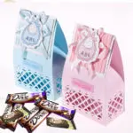 2016 New Arrival Lovely New Baby Birthday Candy Box Baby Shower Favor Paper Kraft Hollow Candy Bag 60pcs/lot Free Shipping - Image 2