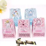 2016 New Arrival Lovely New Baby Birthday Candy Box Baby Shower Favor Paper Kraft Hollow Candy Bag 60pcs/lot Free Shipping