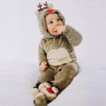 2016 New Christmas Deer Baby Boy Winter Clothes Thickening Baby Rompers Cartoon Baby Girl Winter Coverall Hooded Baby Clothing
