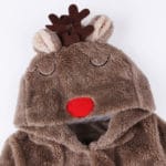2016 New Christmas Deer Baby Boy Winter Clothes Thickening Baby Rompers Cartoon Baby Girl Winter Coverall Hooded Baby Clothing - Image 4