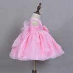 2016 New Hot Sell Pink Baby Girls Dress 3D Flower Applique Tutu Baby Dresses For 1-2 Years Birthday Party  Free Shipping - Image 2