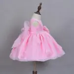 2016 New Hot Sell Pink Baby Girls Dress 3D Flower Applique Tutu Baby Dresses For 1-2 Years Birthday Party  Free Shipping - Image 2