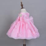 2016 New Hot Sell Pink Baby Girls Dress 3D Flower Applique Tutu Baby Dresses For 1-2 Years Birthday Party  Free Shipping - Image 4