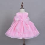 2016 New Hot Sell Pink Baby Girls Dress 3D Flower Applique Tutu Baby Dresses For 1-2 Years Birthday Party  Free Shipping - Image 5