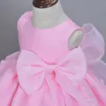 2016 New Hot Sell Pink Baby Girls Dress 3D Flower Applique Tutu Baby Dresses For 1-2 Years Birthday Party  Free Shipping - Image 6