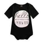 2016 Newborn Baby Boys Girls Bodysuit Hello Summer Short Sleeve Infant Kids Cotton be Body Clothing Outfit Playsuit - Image 2