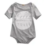 2016 Newborn Baby Boys Girls Bodysuit Hello Summer Short Sleeve Infant Kids Cotton be Body Clothing Outfit Playsuit