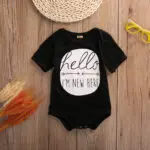 2016 Newborn Baby Boys Girls Bodysuit Hello Summer Short Sleeve Infant Kids Cotton be Body Clothing Outfit Playsuit - Image 4