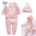 2016 Newborn Baby Gift Set Cotton Baby Brand Clothing 3 Pcs Fashion Clothing Infant Girl Clothes Star Baby Boy Outfit