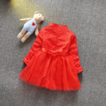 2016 Spring/Autumn Newborn Baby Dresses Girl Party and Wedding Cute Dress for Infant Baby Dresses Red Hot Sale - Image 2