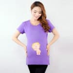 2016 Summer Cute Funny Maternity Shirts Pregnant Women Tops Tees Clothes Black Premama Wear Clothing Pregnancy T Shirt HOT SALE - Image 2