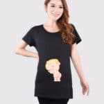 2016 Summer Cute Funny Maternity Shirts Pregnant Women Tops Tees Clothes Black Premama Wear Clothing Pregnancy T Shirt HOT SALE