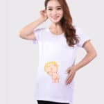 2016 Summer Cute Funny Maternity Shirts Pregnant Women Tops Tees Clothes Black Premama Wear Clothing Pregnancy T Shirt HOT SALE - Image 4