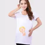 2016 Summer Cute Funny Maternity Shirts Pregnant Women Tops Tees Clothes Black Premama Wear Clothing Pregnancy T Shirt HOT SALE - Image 4