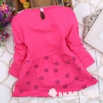 2016 new spring 100% cotton long-sleeved round neck baby clothing baby girls dress 0-2 years Long sleeve T-shirt - Image 6