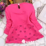 2016 new spring 100% cotton long-sleeved round neck baby clothing baby girls dress 0-2 years Long sleeve T-shirt - Image 6